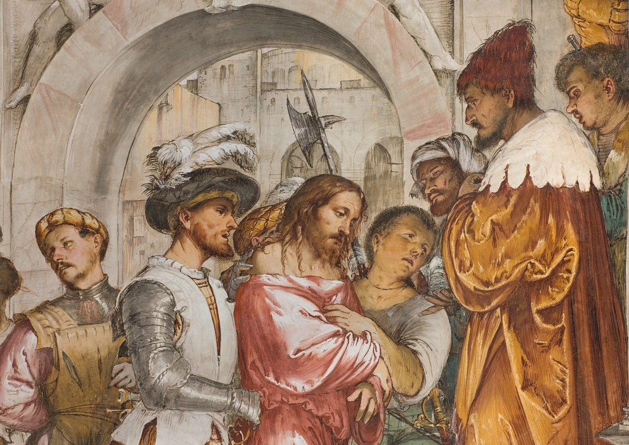 Il Romanino-485-Cristo davanti a Pilato 2